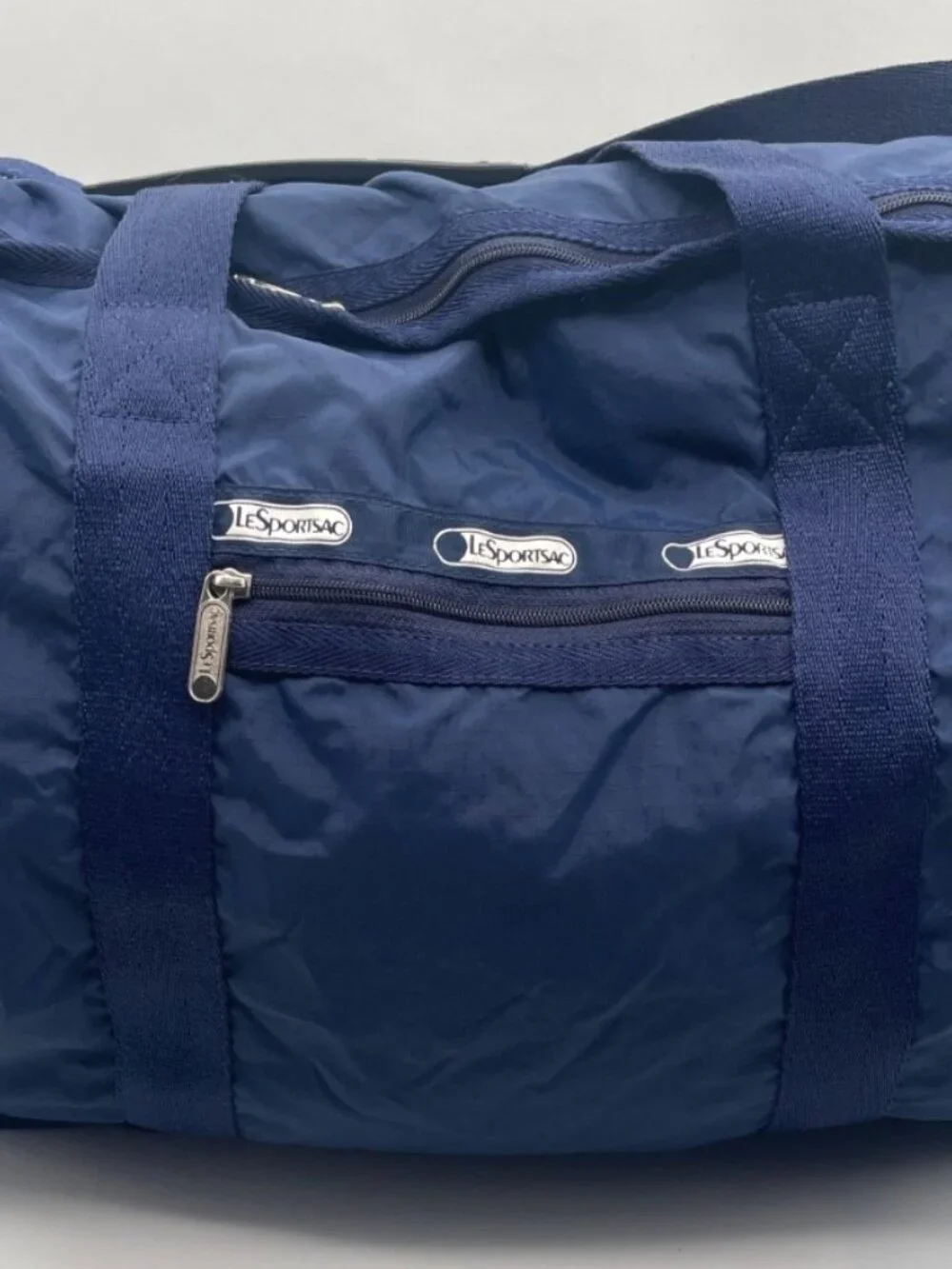 LeSportsac Large Weekender Duffle Bag Navy Blue Lightweight Shoulder Strap